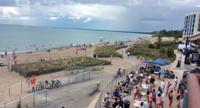 Enjoying one of the many views